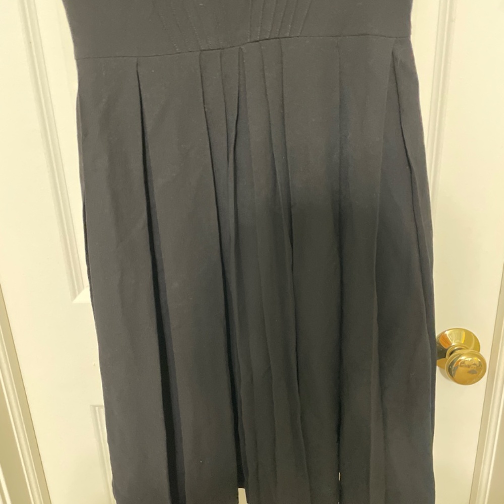 Les Copains Black Virgin Wool Blend Pleated Fit & Flare Dress Size 38 IT - Picture 4 of 15